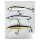 Vtg Rapala Sinking Fishing Lures