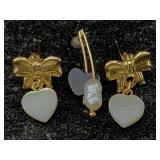 14k Gold Earrings, Tw 1.1g, See Photos