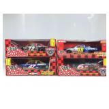 4 Die-Cast 1/24 Scale Race Cars