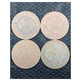 4 Republic Of China Twenty Cash Coins