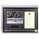 A beautifully matted and framed commemorative