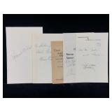 5 Signed Book Title/Leaf Pages. Theodore
