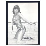 Bettie Page Signed Magazine Page