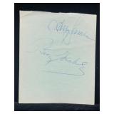 Betty Grable & Harry James Signature Card