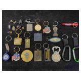 Collection Of Keychains, Pin & More