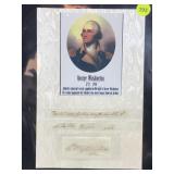 George Washington Signature & Document Cut