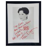 France Nuyen Signed & Inscribed w/ Rose Remarque