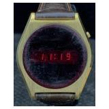Vtg Gillette Company Red Led Digital Watch,