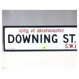 Repro Enameled Downing Street Sign ex condition