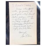 Gene L Coon Signed Original Letter To Vincent X
