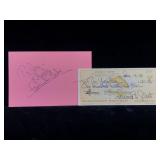 Amanda Blake Signed Check & Signed & Inscribed