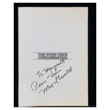 Majel Barrett Signed ï¿½The Star Trek Concordanceï¿½