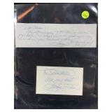 2 George Takei Signed & Inscribed Notes.