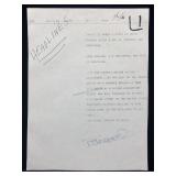 Ted Koppel Signed Broadcast Notes