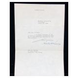 Herbert Hoover 1952 Signed Typewritten Letter