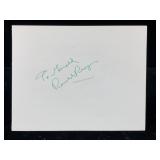 Ronald Reagan Signed & Inscribed Signature Card