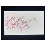 Natalie Cole Signature Card