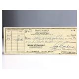 Rory and Lita Calhoun Signed Personal Check