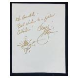 Greg Jein Handwritten Signed Note w/ Remarque 8.5