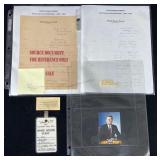 John F Kennedy Handwritten Document Cut & More