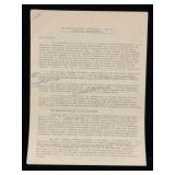 Senator John F Kennedyï¿½s 1957 Typewritten US