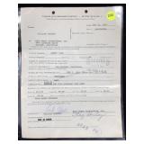 William Shatner Signed Original 1969 Contract for