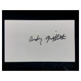 Andy Griffith Autographed Index Card