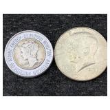 1967 40% Silver Half Dollar Jfk & 1945 Mercury