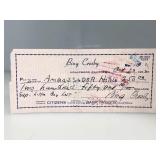 Bing Crosby Signed Check