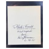 Harry Truman Signed & Inscribed Bookplate Cut