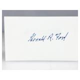 Gerald R. Ford Autographed Index Card