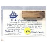 US Frigate Constellation Wood Piece Fragment