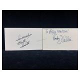 Rudy Vallee & Kate Smith Signature Cards