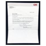 Bernard Shaw Signed Typewritten Letter On CNN