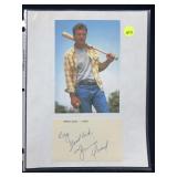 Dennis Quaid Signed & Inscribed Signature Card