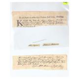 1772 William Williams Signature & Document Cut