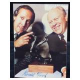 Gerald Ford Signed 3x5 Photo with Chevy Chase