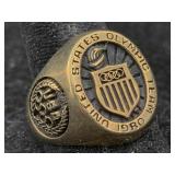 10k Gold Ring, 1980 Us Olympic Team, Tw 19.5g,