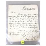 Hand Written Letter from 1824 with Wax Seal