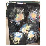 Large painting in canvas lacquered, approx