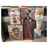 5 prints in canvas of woman
