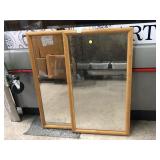 2 Framed mirrors, approx 18x32in