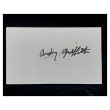 Andy Griffith Autographed Index Card