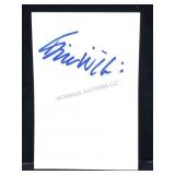 Brian Williams Autographed Index Card