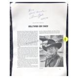 Arvo Ojala Autographed Magazine Article Page