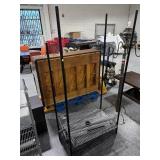 Metal Shelving Unit no collars and broken pole -