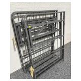 Grey metal Queen sz platform bed