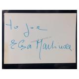Elsa Martinelli Autographed Index Card