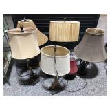Collection Of Table Top Lamps, Approx 2ft Tall