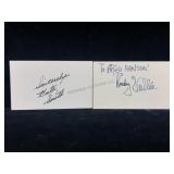 Rudy Vallee & Kate Smith Signature Cards